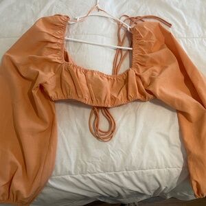 Peach crop top